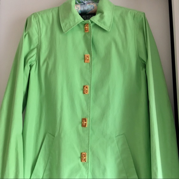 Elegant Ralph Lauren pastel green trench coat!!💐 - Picture 2 of 8